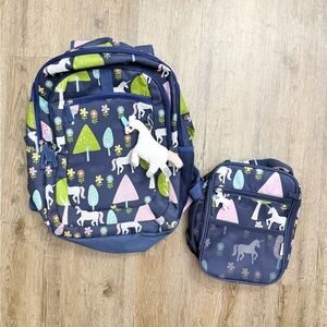 Crckt • Blue Unicorn Backpack and Lunchbox